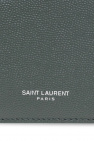 Saint Laurent Leather card case with logo