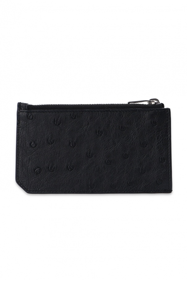 Saint Laurent Card case from ostrich skin