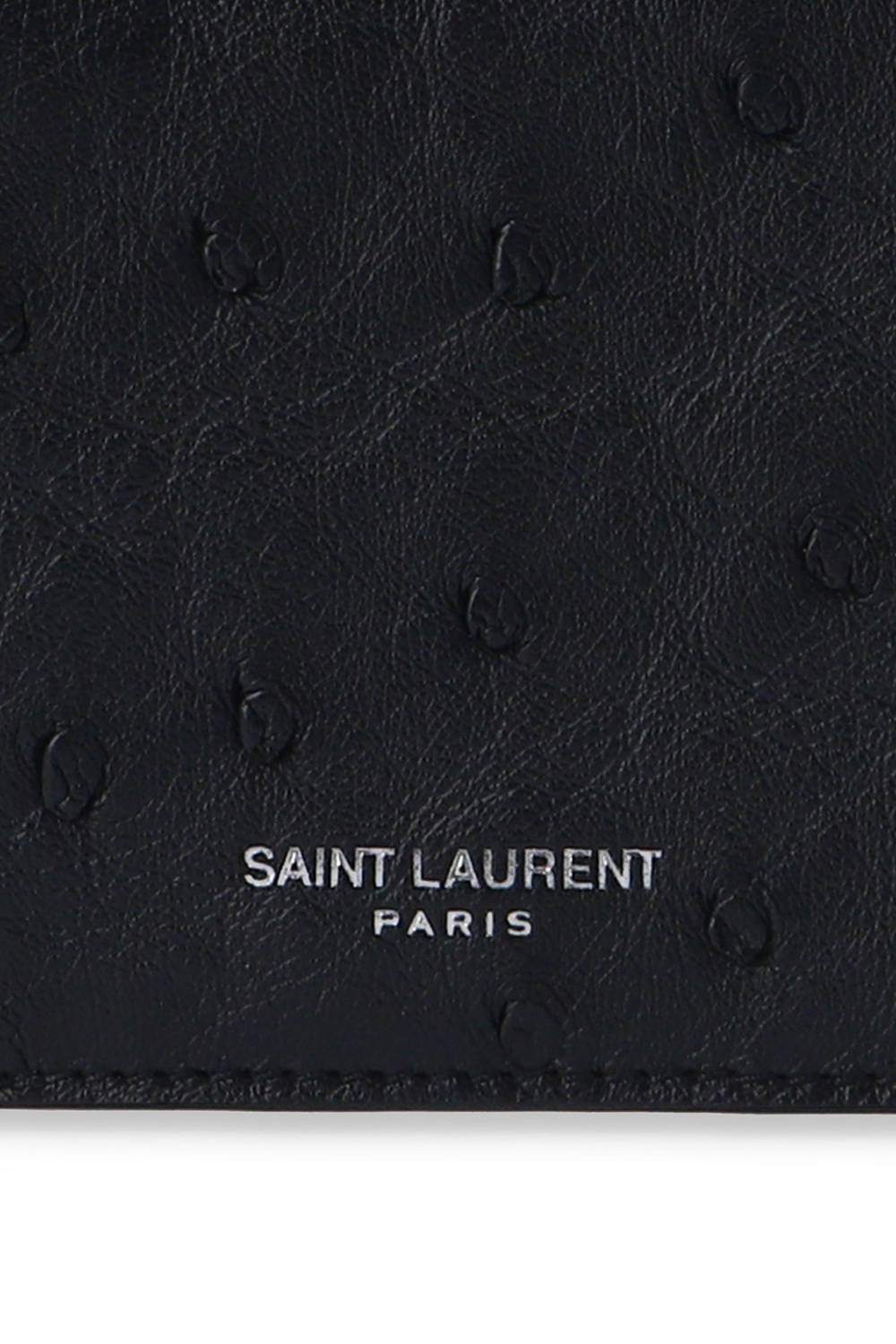 Saint Laurent Card case from ostrich skin, Men's Accessories