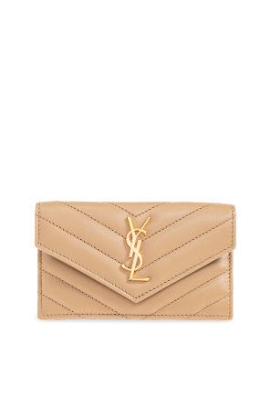 Leather wallet with logo