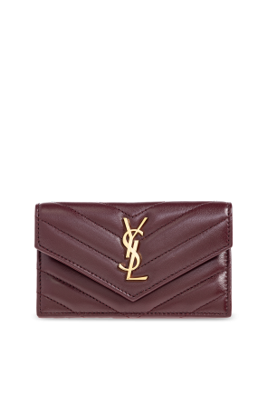 Cartera de cuero con logo