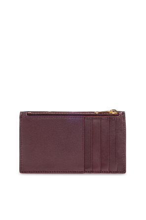 Saint Laurent Cartera de cuero con logo