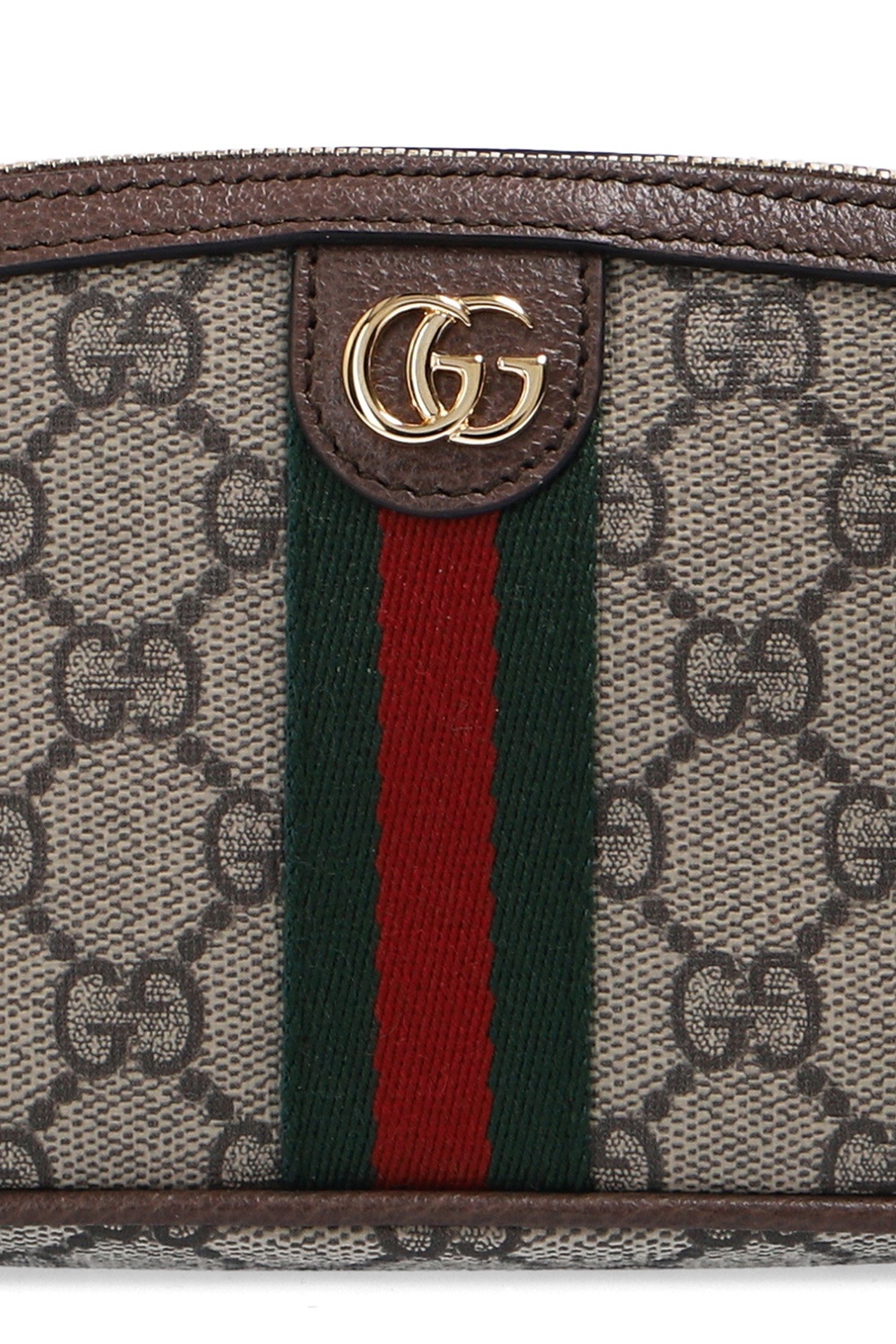 Gucci Gucci leather-trimmed ruched top