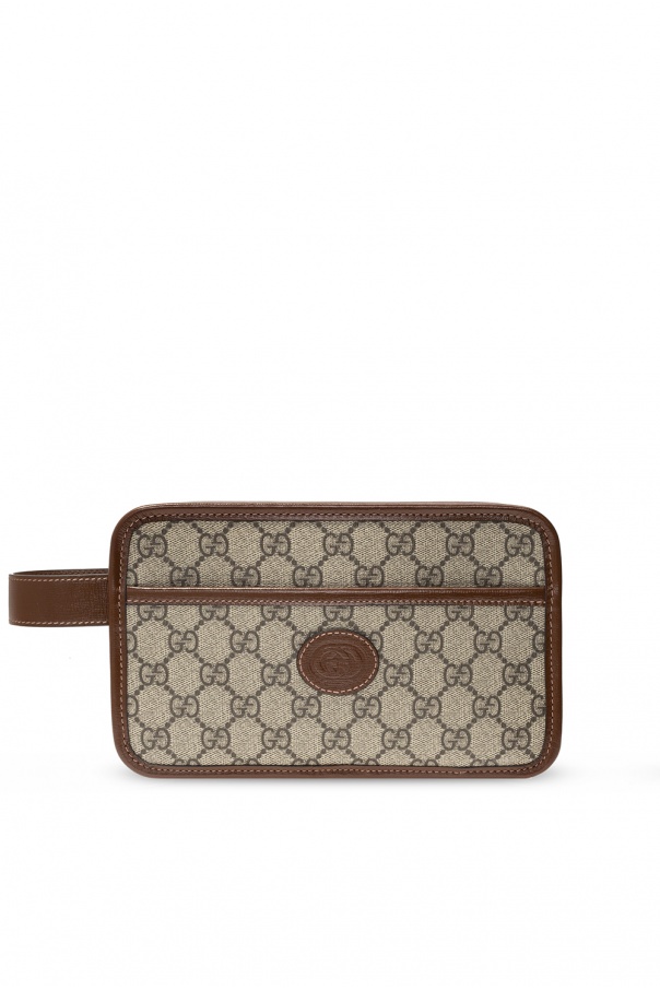 Gucci bolso cabas crew gucci en lona monogram azul y cuero marron