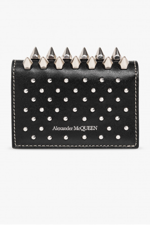 Alexander McQueen Leather card holder with chain