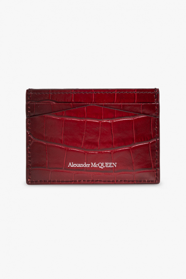 Alexander McQueen Alexander McQueen Skull-motif crocodile-effect crossbody bag