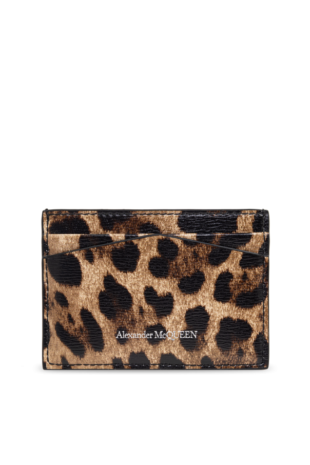 Alexander McQueen Leopard print card case