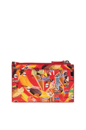 Balenciaga Leather card holder with print