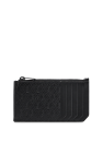 Saint Laurent BLACK Leather card holder with logo