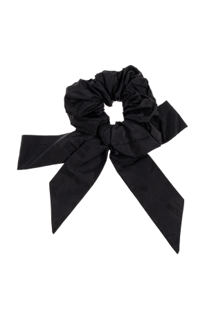 Hair scrunchie with monogram