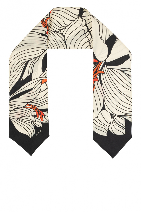 gucci KOREKCYJNE Floral print scarf