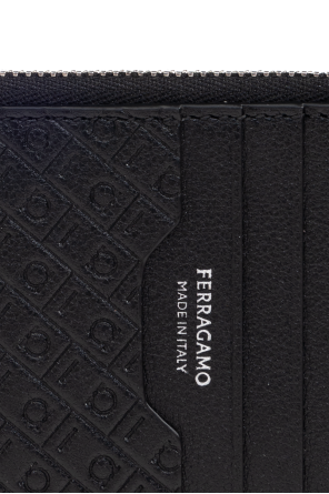 FERRAGAMO Estuche de tarjetas de cuero