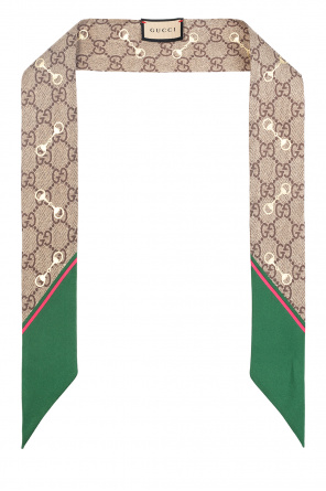 warmer Schal für kühle Tage im Guccissima Muster und Flora Print von Gucci