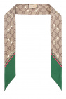 Gucci Schal Grün und Rot Wolle Unisex 175cm x 20cm