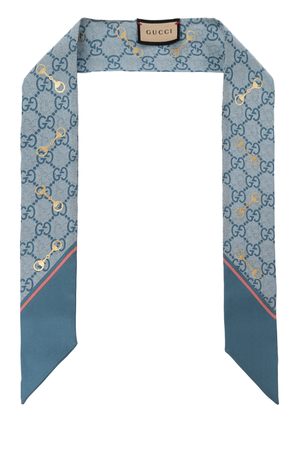 Gucci rose Silk neckerchief with logo