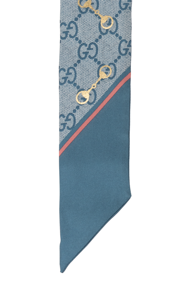 Gucci rose Silk neckerchief with logo
