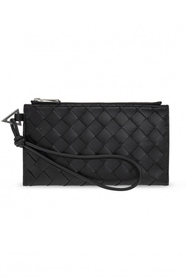 Bottega Veneta Point Intrecciato Woven Leather Triangle Handle Crossbody Bag