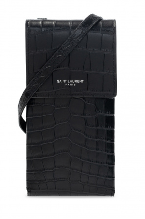 Saint Laurent Enveloppe shoulder bag in black grained leather