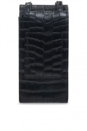 Saint Laurent ‘Paris’ leather phone pouch