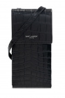 Saint Laurent ‘Paris’ leather phone pouch