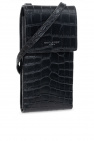 Saint Laurent ‘Paris’ leather phone pouch