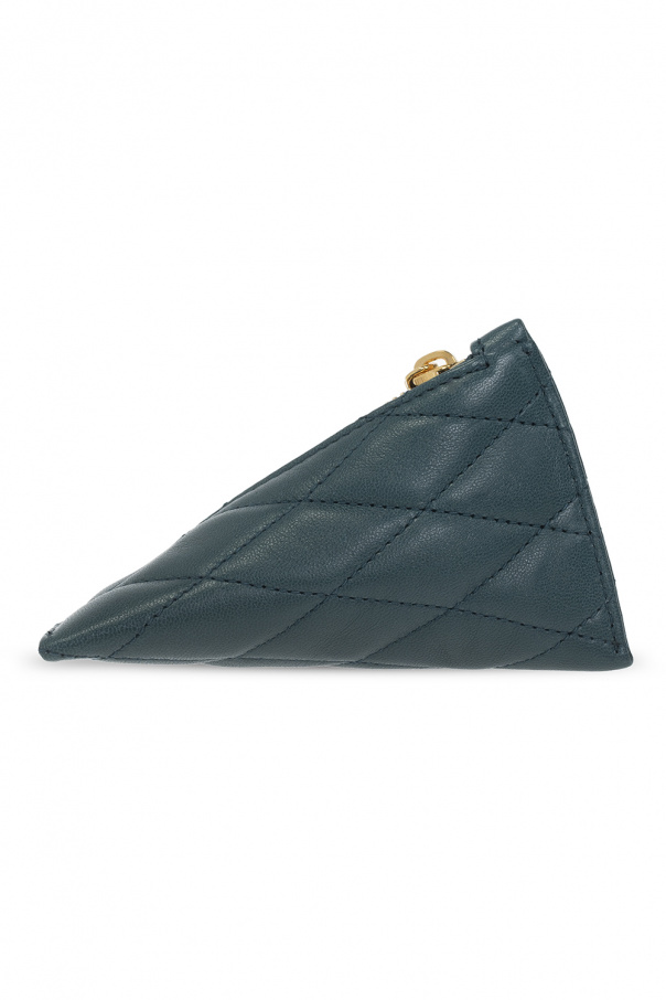 Triangle YSL Quilted Pouch Key Chain