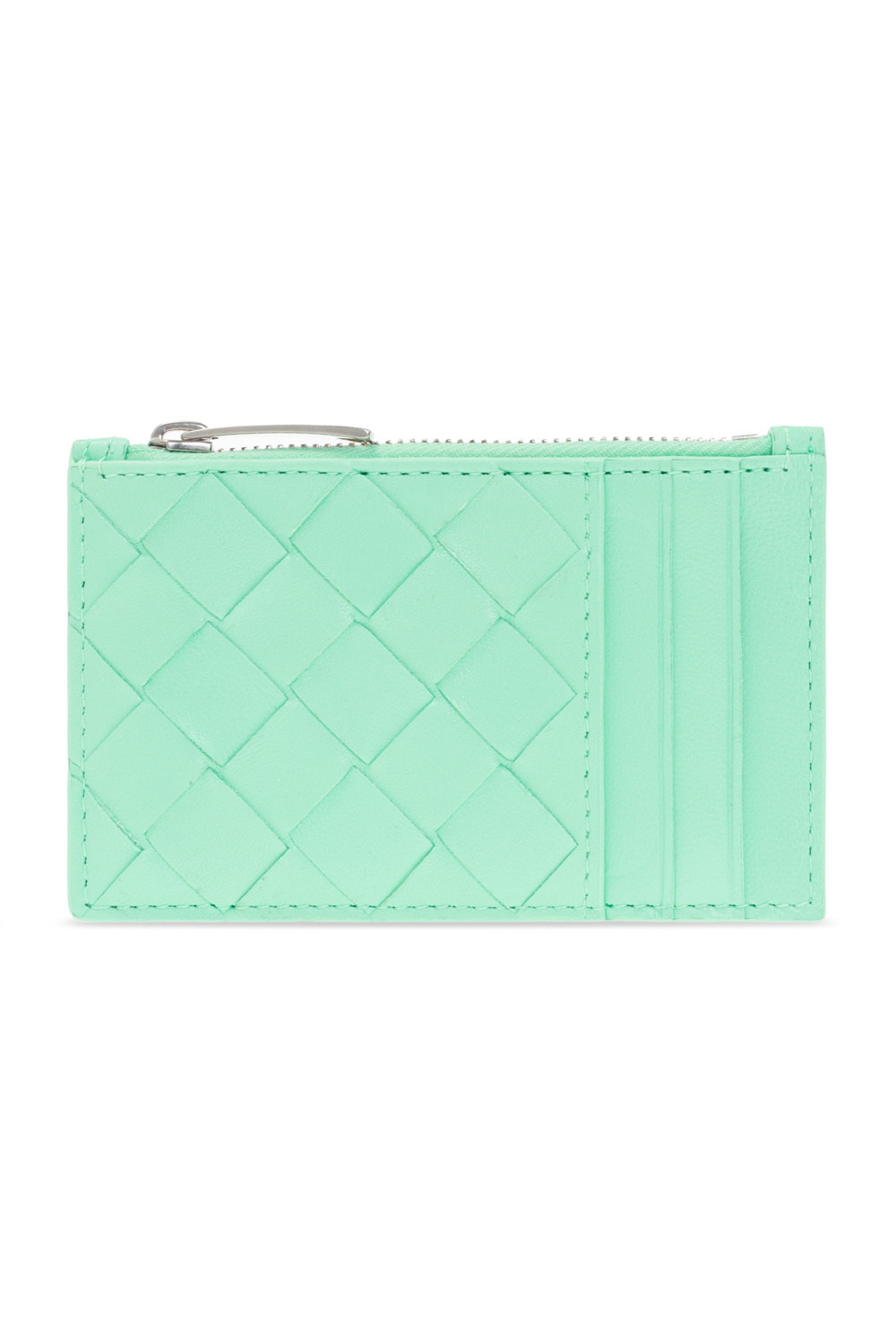 bottega veneta card holder green