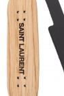 Saint Laurent Saint Laurent Carré Bracelet In Leather And Metal