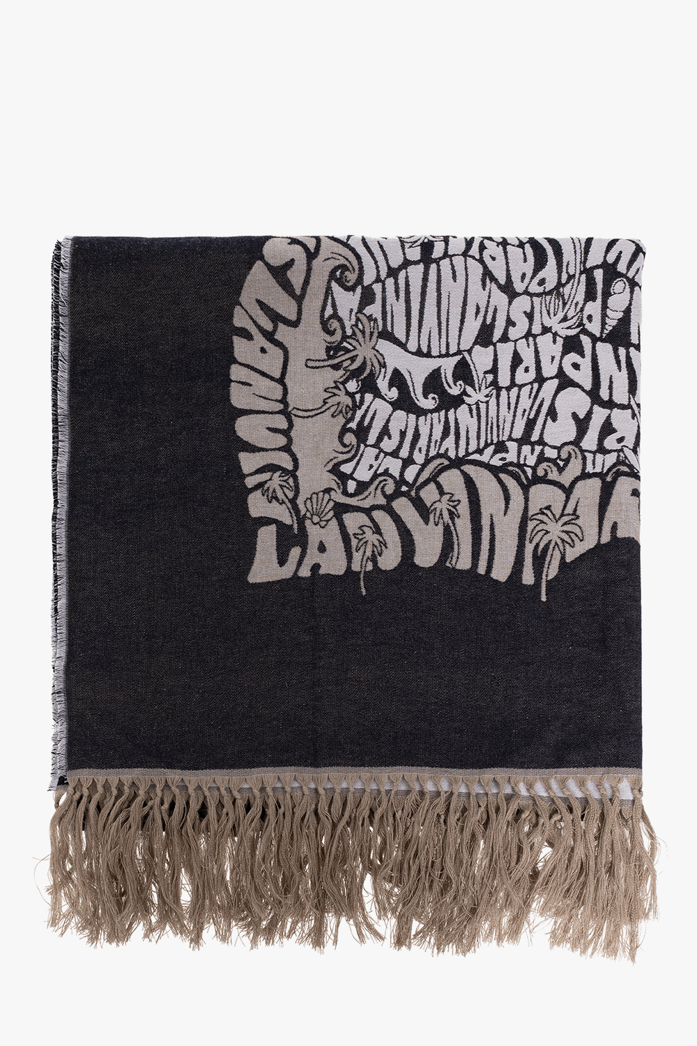 Lanvin Beach blanket with logo