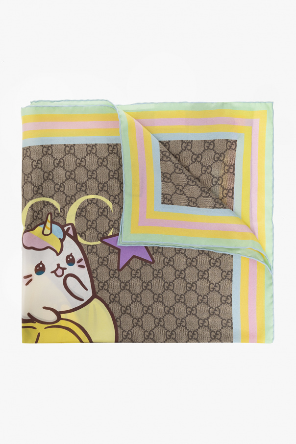 GG Checked Reversible Wool Blanket in Multicoloured - Gucci