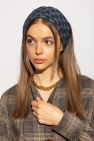Gucci NAVY BLUE Headband with logo