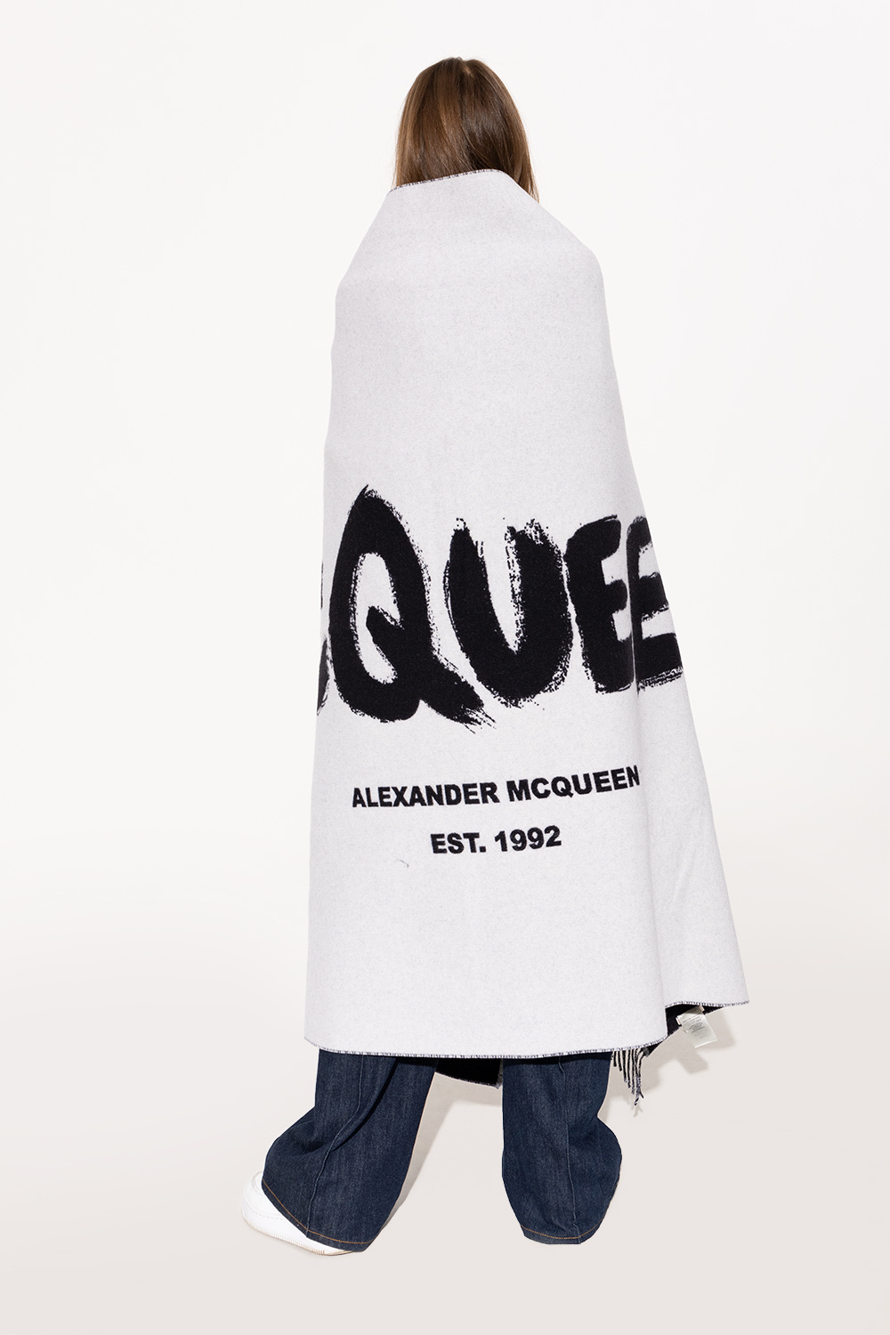 Alexander McQueen Alexander Mcqueen Man'sm Blue With Logo Print