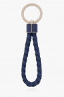 Bottega Veneta NAVY BLUE Leather keyring