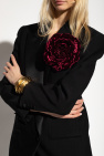 Saint Laurent BURGUNDY Flower brooch