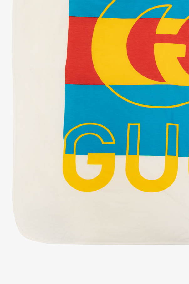 gucci grid Kids Cotton blanket