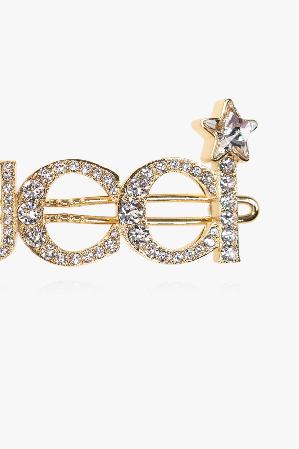 Gucci Beige Hair slide with logo