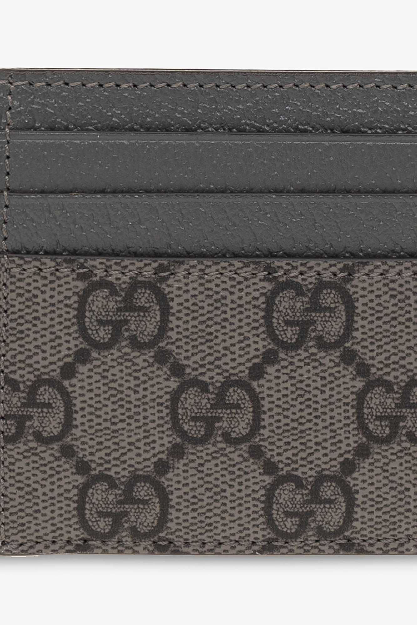 GUCCI GG Tennis Logo-Embossed Leather Cardholder for Men
