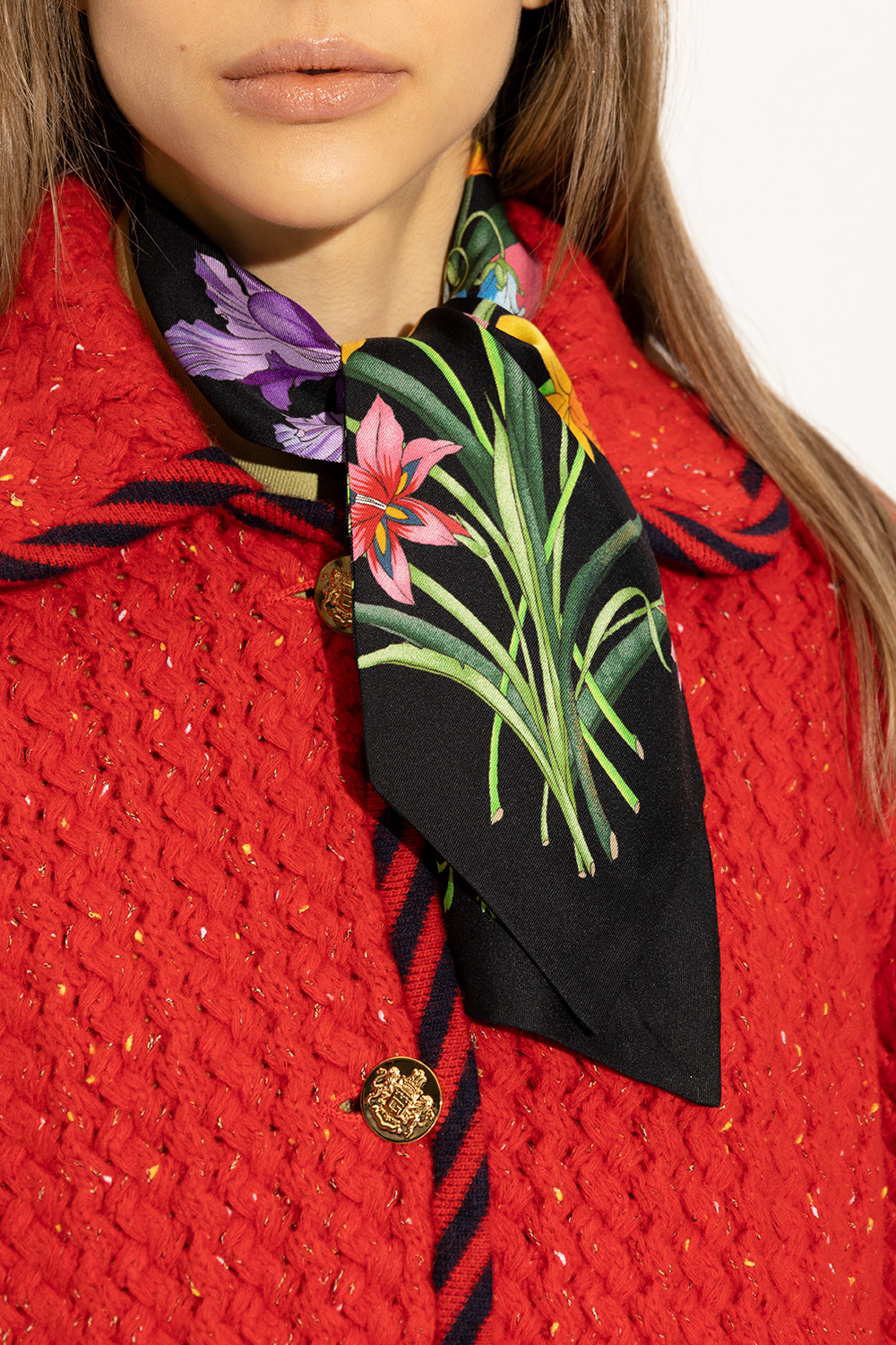 gucci floral-print Silk neckerchief