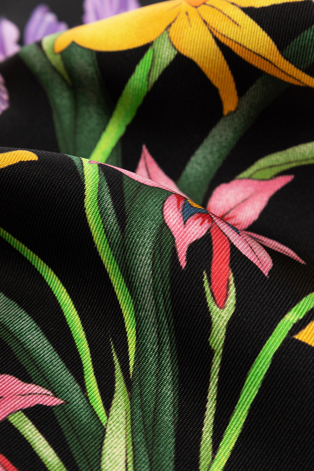 gucci floral-print Silk neckerchief