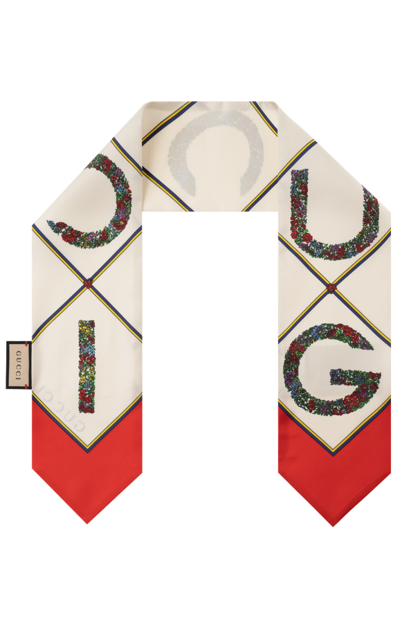 Gucci Jedwabna apaszka z logo