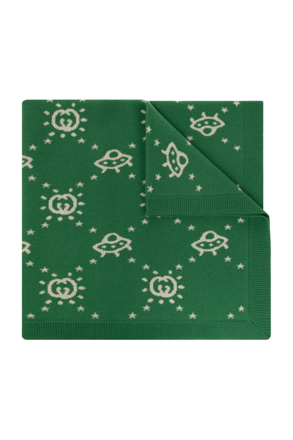 Blanket with ‘GG’ logo od Gucci Kids