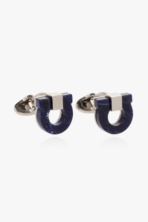 Logo-shaped cuff links od FERRAGAMO