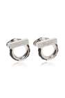 FERRAGAMO SILVER ‘Gancini’ cuff links