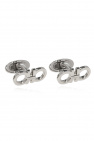 FERRAGAMO SILVER Logo cufflinks