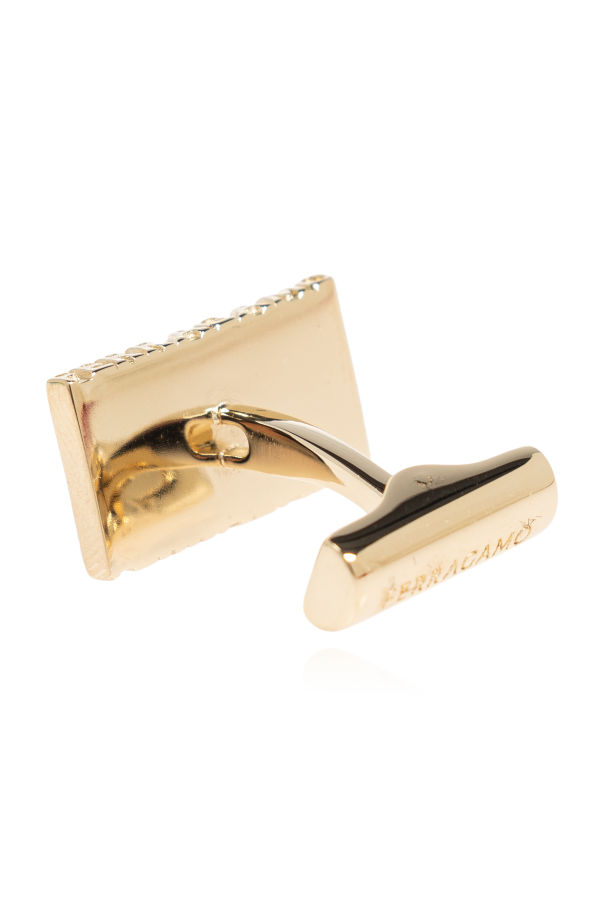 FERRAGAMO Cufflinks with engraved logo