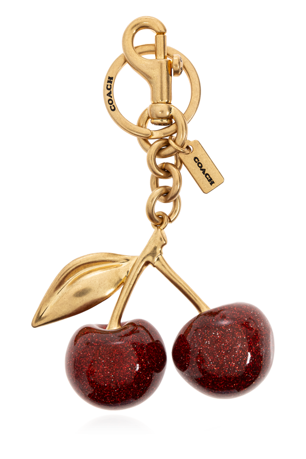 Keychain with cherry-shaped charm od Coach