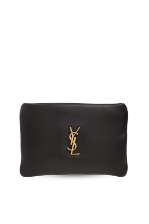 Leather coin purse with logo od Saint Laurent