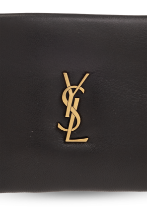 Saint Laurent Leather coin purse with logo