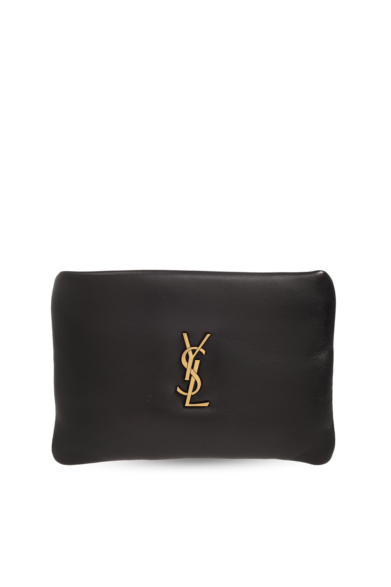 Saint Laurent Leather coin purse with logo