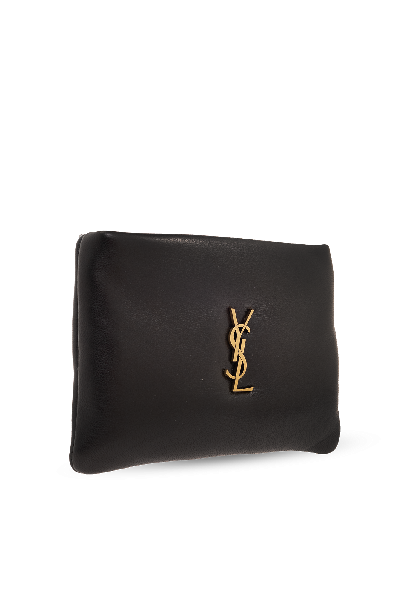 Saint Laurent Leather coin purse with logo